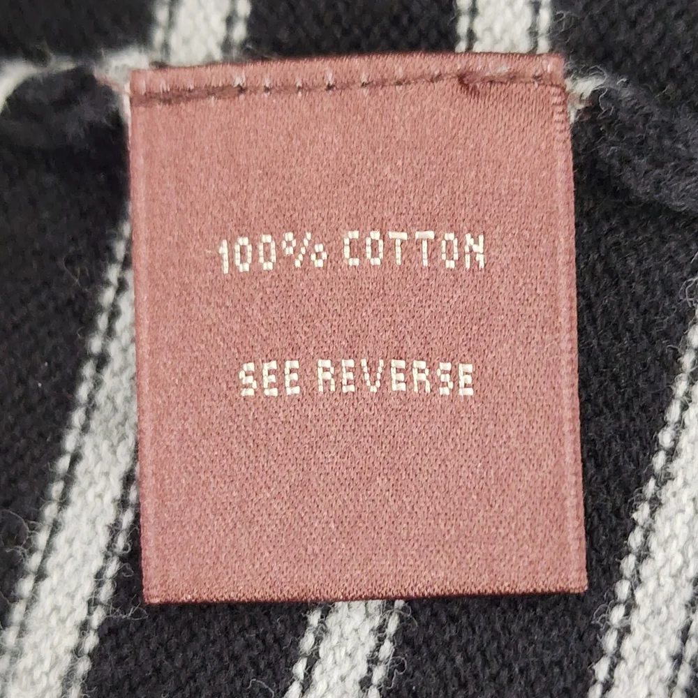 525 America Dress 100% Cotton Knit Breton Stripe Black Size S - Picture 10 of 12